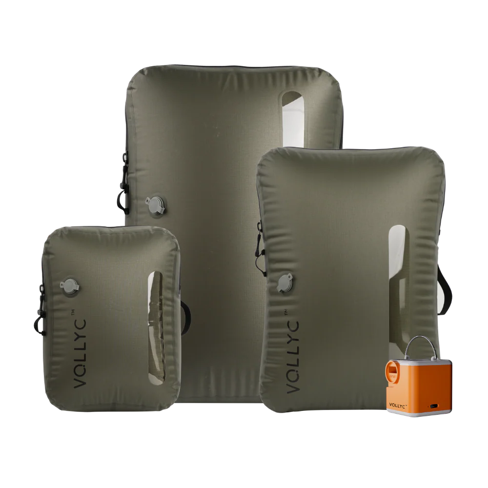 FLEXTAIL X VOLLYC EZY SET BUNDLE - 3 Size Waterproof Travel Vacuum Pack For Luggage Space Saving - Image 33