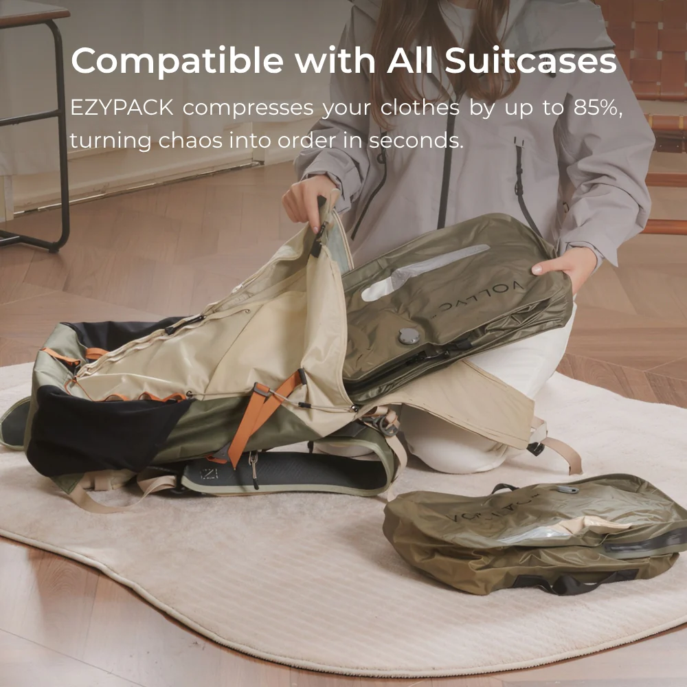 FLEXTAIL X VOLLYC EZY SET BUNDLE - 3 Size Waterproof Travel Vacuum Pack For Luggage Space Saving - Image 8